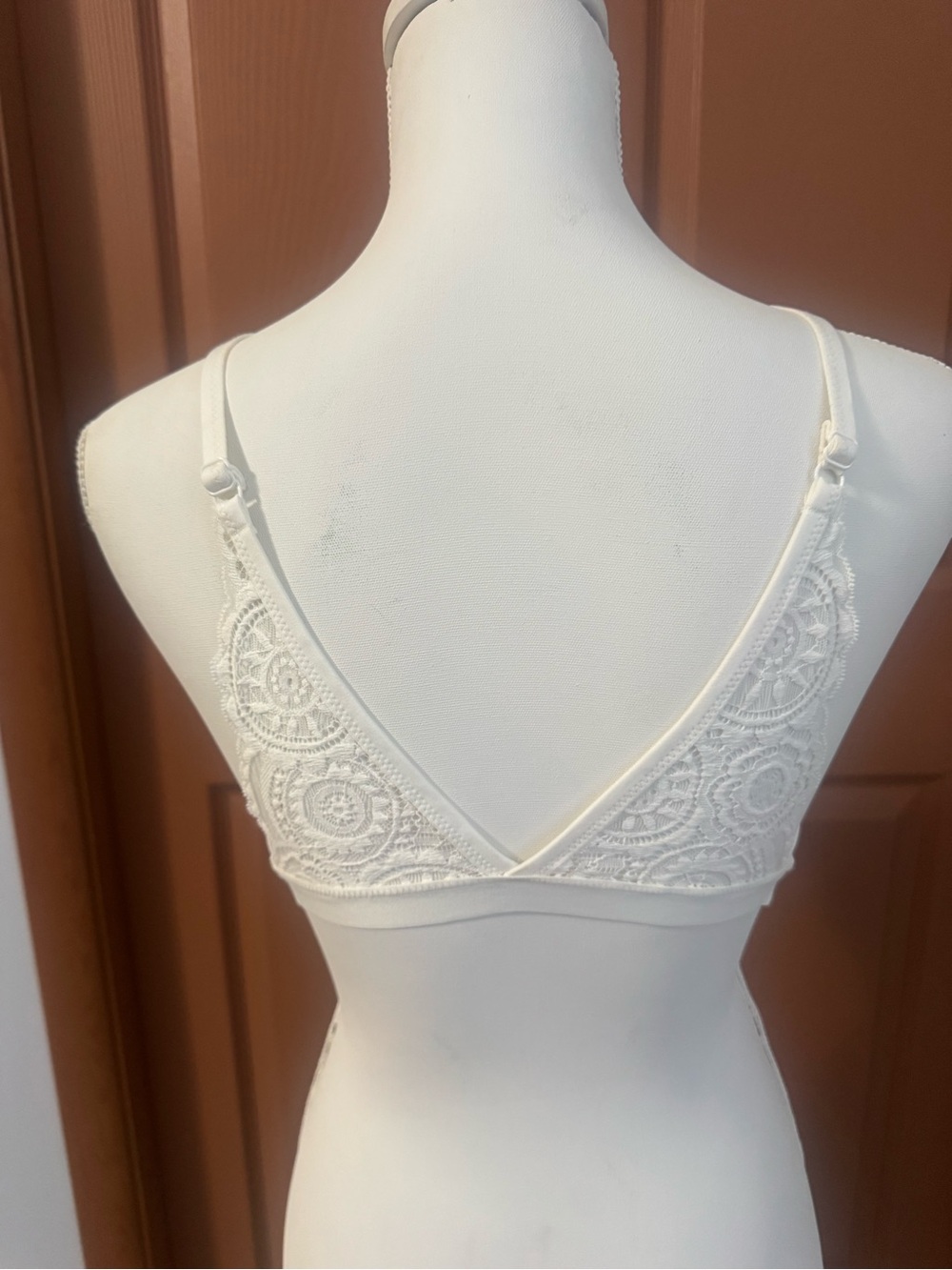 Aerie NWT Cream Lace-Trim Bralette - Picture 3 of 6